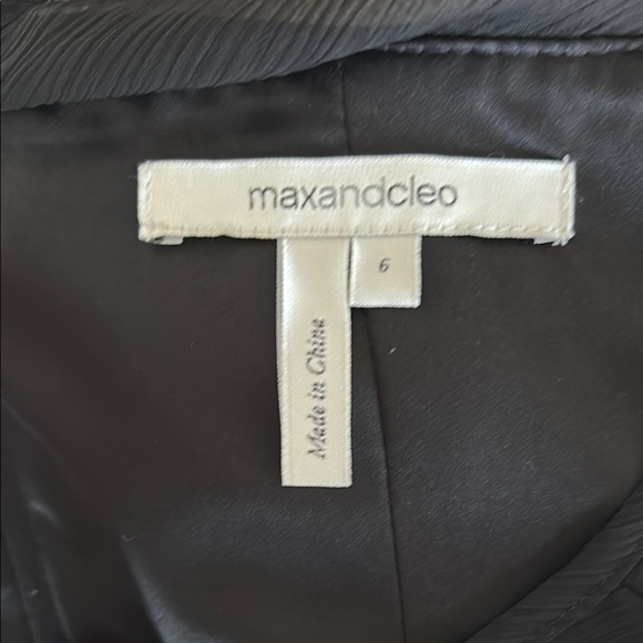 Max & Cleo Black Asymmetrical Ruched Cocktail Dress, black dress size 6 - Picture 12 of 12